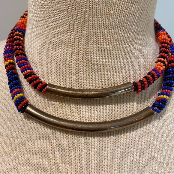 Beaded Statement Necklace - Picture 3 of 10